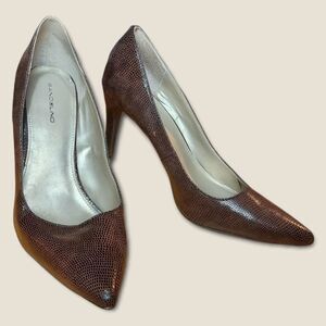 🌼4/$30 Bandolino Fairbury Brown Animal Print Pointed Toe Pumps Size 10